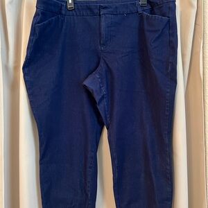 Denim Ankle Dress Pants